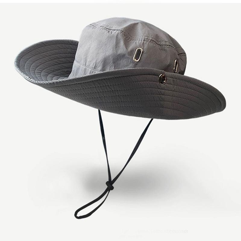 Summer Outdoor Bucket Hiking Hat Fishman Caps UV Protection Wide Brim Bucket Hat for Man Woman Climbing Hiking Fishing Beach Cap