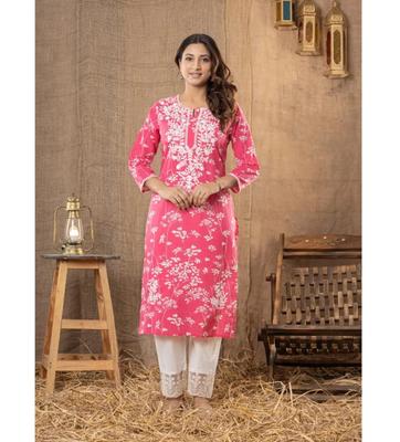 Women Designer Printed Pure Cotton Ethnic Top Pant Set