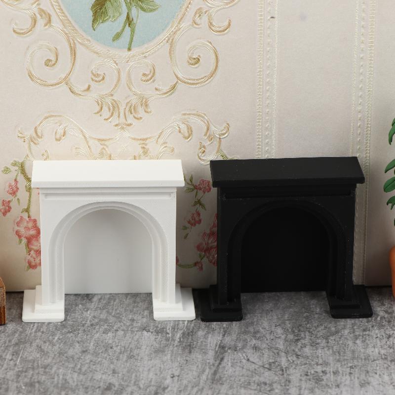 1/12 Dollhouse Mini Fireplace Model Dollhouse Christmas Scene Furniture Decoration Accessories Children Pretend Play Toys