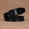 Womens Genuine Leather Belt With Pin Buckle Adjustable No-Hole Design Retro Chic Waistband Jeans Dresses