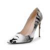 Discothèque chaussures à talons hauts femmes escarpins à talons aiguilles bout pointu imprimé chaussures en cuir verni robe de créateur chaussures de fête de Banquet