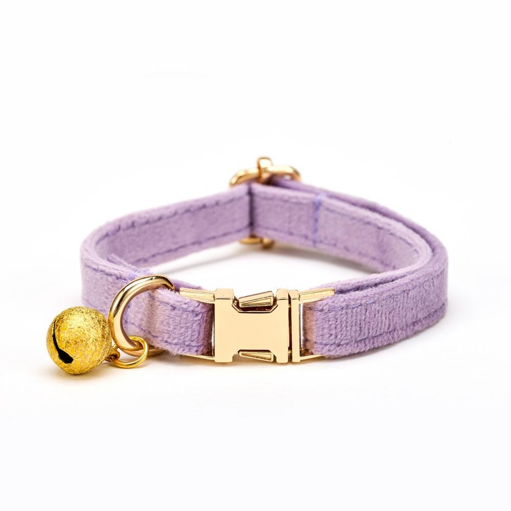 Personalized Plush INS Wind Velvet Cat Collar Velvet Cat Collar Luxury Cat Collar Cat Collar with Name Plate Bell Bow Tie New