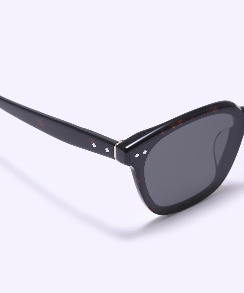 Alloaiweeo [Silverbite] Sbs1603 1818G Flat Bar Square Tortoise Sunglasses