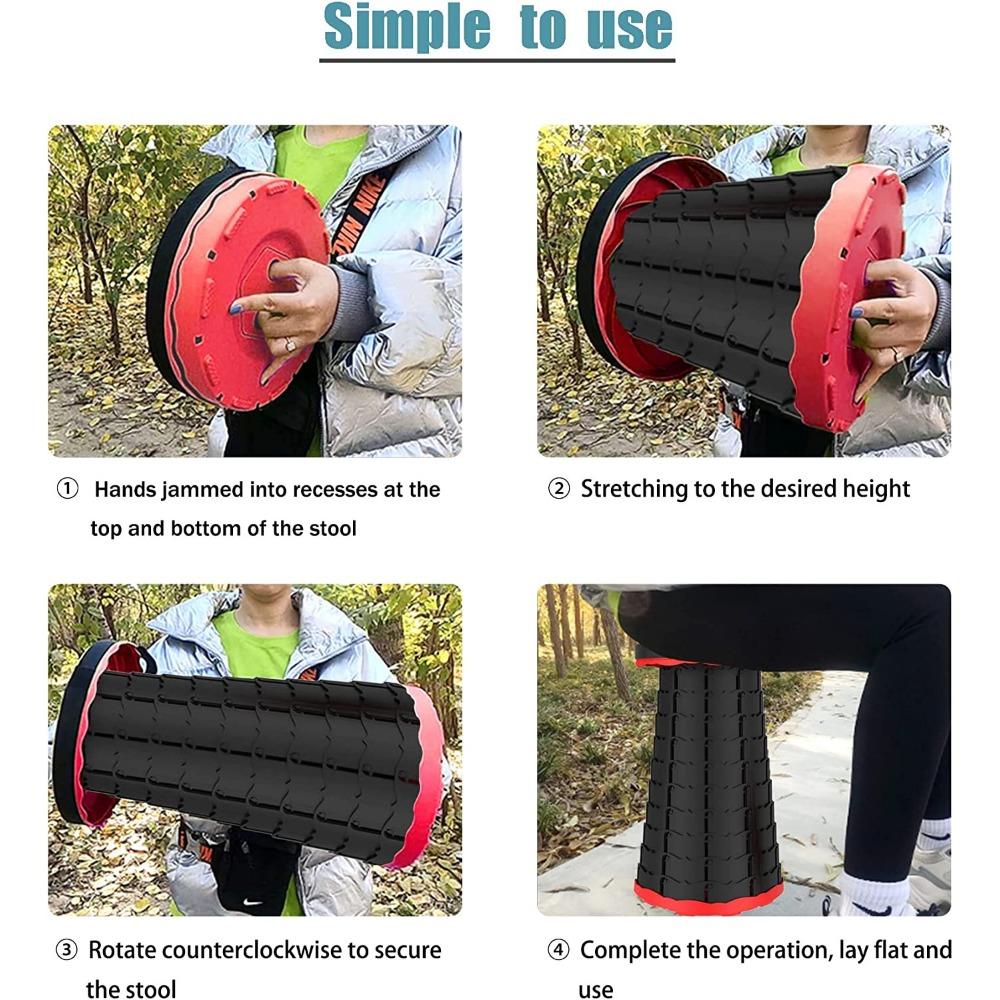 Portable Folding Stool, Load 560 Lb for Outdoor Camping Travel Indoor Dining Party