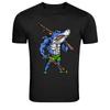 Muskelhai Speerfischer Jäger Grafik T-Shirt