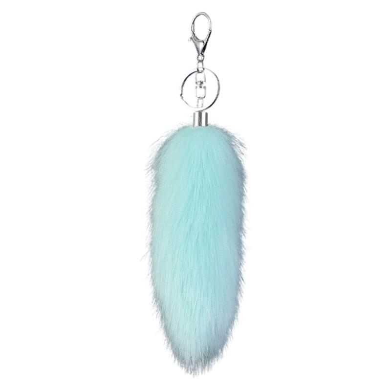Stylish Artificial Animal Tail Keychain Soft Plush Key Ring Versatile Bag Decoration Youth Fashion Accessory for Purse
