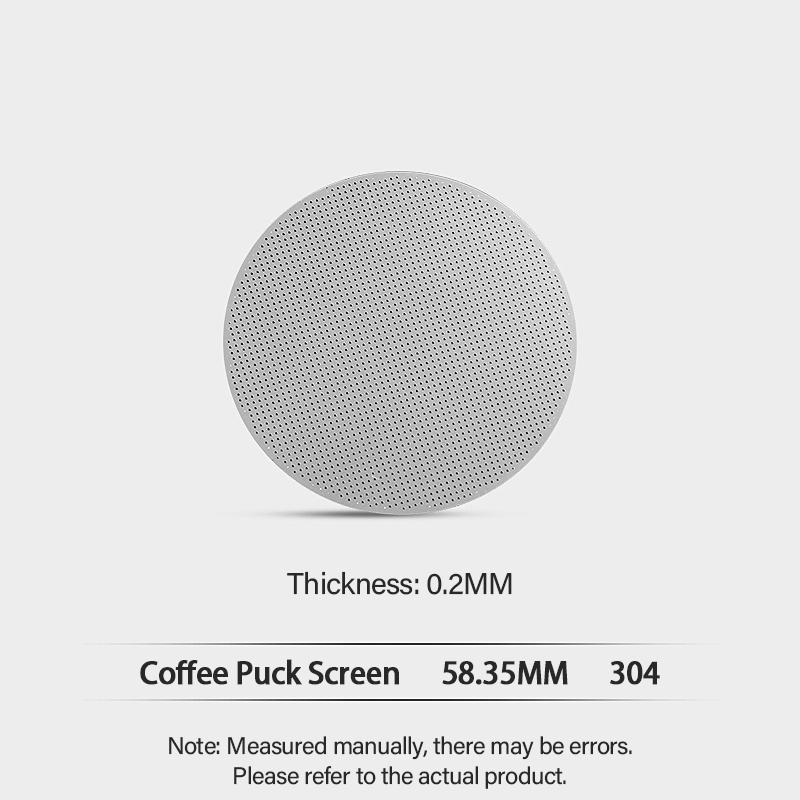 Displej na puk kávy Espresso Filtrační sítko na kávu Opakovaně použitelný displej na puk kávy Nerezová ocel 304 Filtrační sítko na kávu 51/54/58mm Jemné síto KFGL01