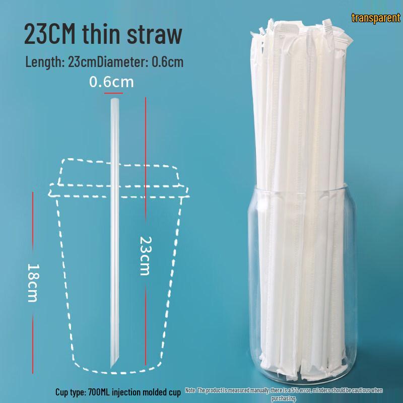 ZISIZ Disposable Thin Straws