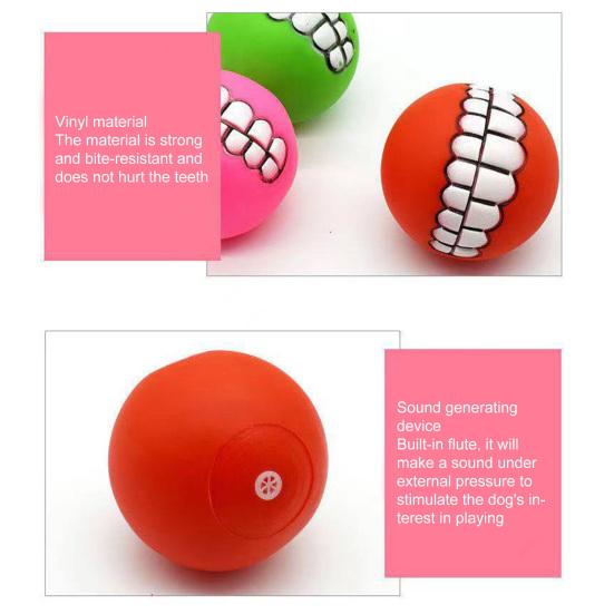 Haustier-Kauball, Zahnreinigung, integrierte Pfeife, bissfest, interaktives Spielvergnügen, quietschendes Hundespielzeug