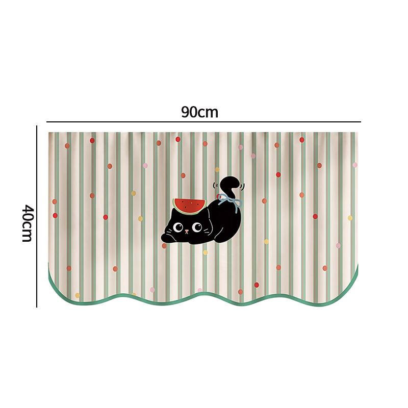 Short Door Curtain Irregular Door Window Curtains Short Curtain Cabinet Wardrobe Dust-proof Cover Home Kitchen Supplies