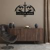 Metal Wall Art Dragon Name Sign Personalized Home Office Decor