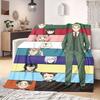 Spy x Family Trendiger Print Flanelldecke, Cartoon-Thema für Heimdeko, Ganzjahresbettwäsche für Stühle und Reisen_LIAN