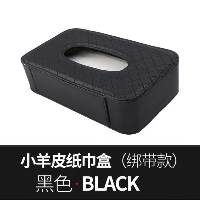 Car Tissue Holder Sun Visor Hanging Mount Leather Auto Interior Accessory Storage Box