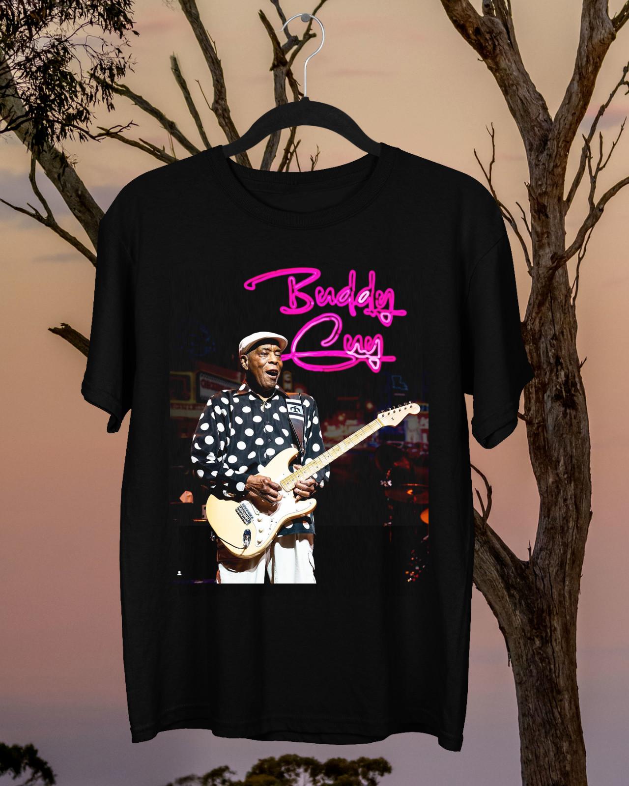 Buddy Guy T-Shirt short sleeve Women Men Black Full size XXXL