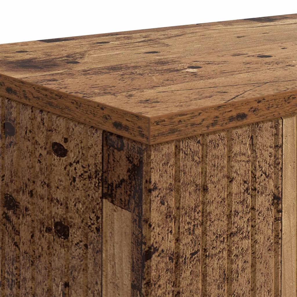 Console Table Striped Rustic Wood 155 x 29 x 74 cm Engineered Wood