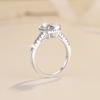 Factory  Price GRA Certificate S925 Sterling Silver Emerald Cut 2 Carat VVs1 Moissanite Engagement Ring for Women