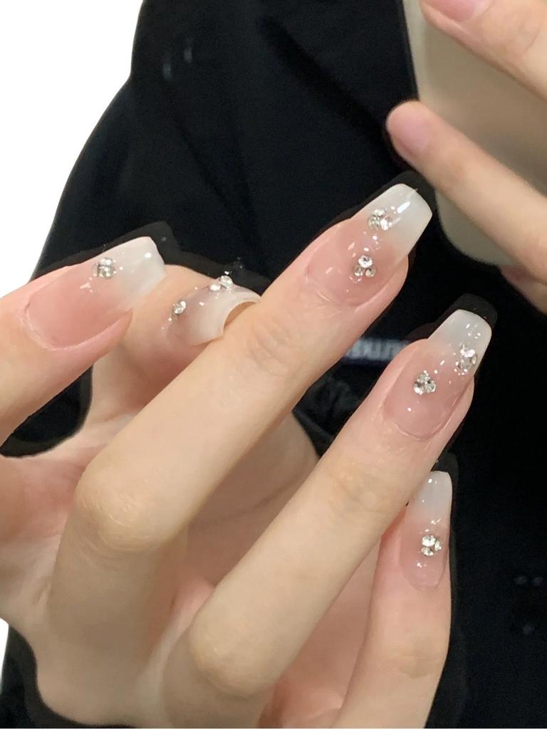 Nail Handmade Wearing Gradient Naked Color Student Pure Desire Sparkling Cute