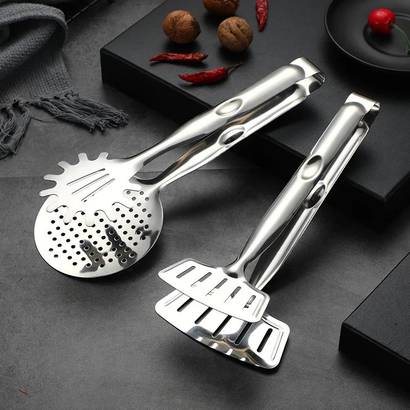 Stainless Steel BBQ Grilling Tongs Salad Bread Serving Tong Kitchen Barbecue Grilling Cooking Tong Kitchen Utensils Accessories