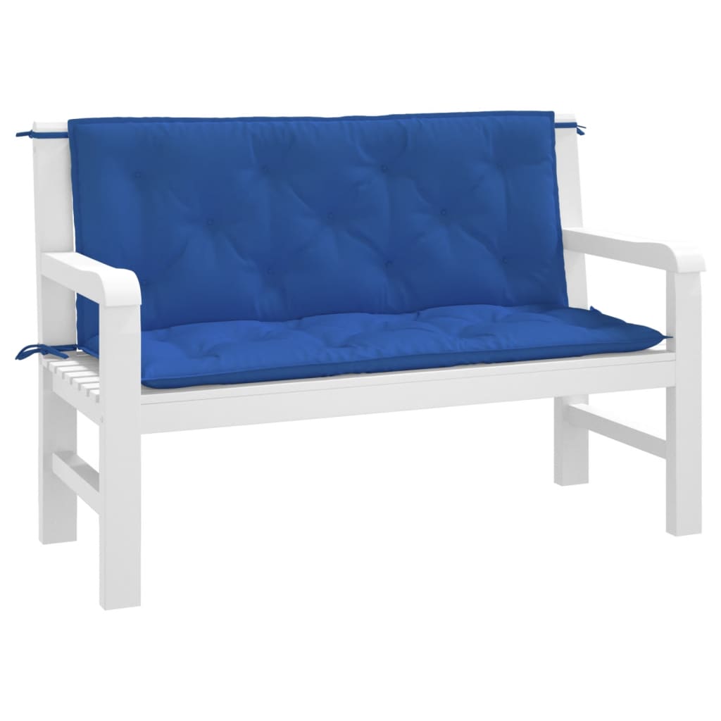 Vidaxl Garden Bench Cushions, 2 Pcs, Blue, Oxford Fabric