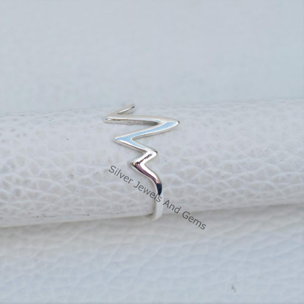 Heart Beat Ring, 925 Sterling Silver Ring, Handmade Ring, Silver Designer Ring, Gift for Her, Birthday Gift, Promise Ring, Special Ring