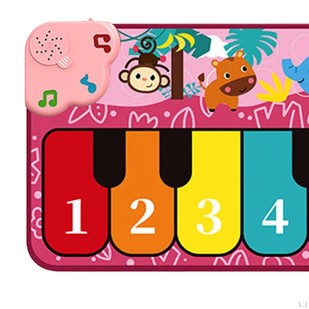 Dancing Music Mat Slip Cute Animals with Lights Foldable Smooth Edges Waterproof Musical Piano