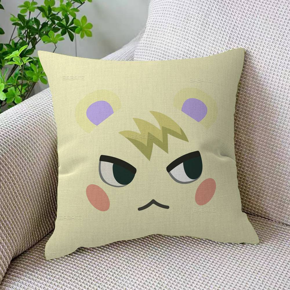 Life Simulation Game A-Animal C-Crossing Cushion Cover Car Throw Pillow Case For Sofa Car Christmas Gift 40x40cm 45x45cm