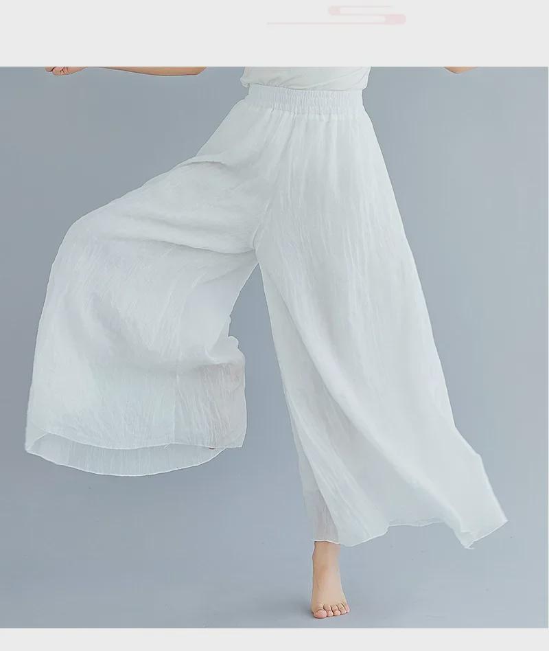 Ethnic Style Plus Size Elastic Waist Linen Skirt-Pants, 12 Colors - Lotte 2024 Mori Girl Collection