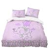 Cartoon Faultier Königin König Bettbezug Roter Süßer Tierprint Bettbezug Bettwäsche-Set Für Kinder Jungen Mädchen Blumen Blätter Bettbezug