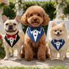 Bandana per Cani Regolabile Collare Smoking Formale Tuta per Cani Sciarpa Triangolare Cravatta per Cani Accessori per Animali Domestici