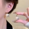 Fashionable, High-end, Simple Large Pearl Stud Earrings for Women, Suitable for All Occasions, with Unique and Personalized Style.