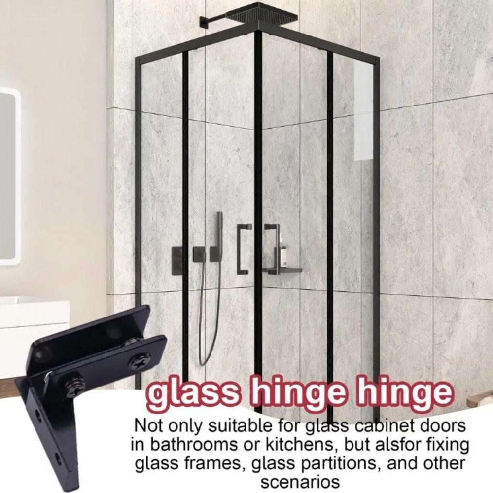 Side Mounted Glass Door Hinge Stainless Steel Cabinet Glass Hinge  Glass Cabinet