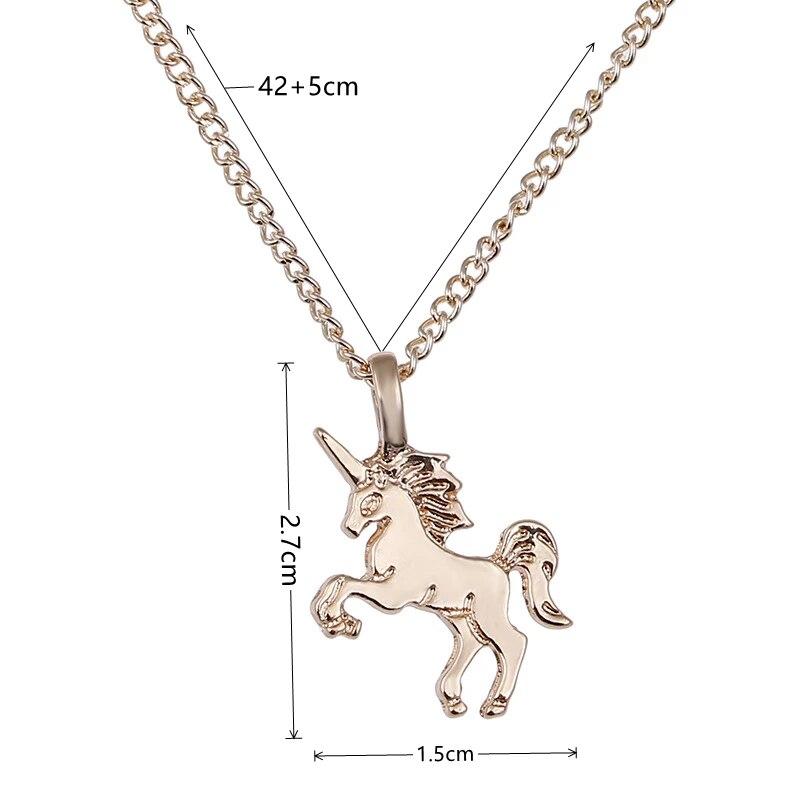 1 Stück Einhorn Halskette Pferdeform Legierung Plattierung Halskette für Frauen Mode Trendige Halskette Schmuck