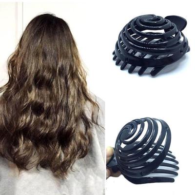 Clip per capelli neri con testa a fungo, mollette da donna, artiglio di granchio, clip per capelli neri
