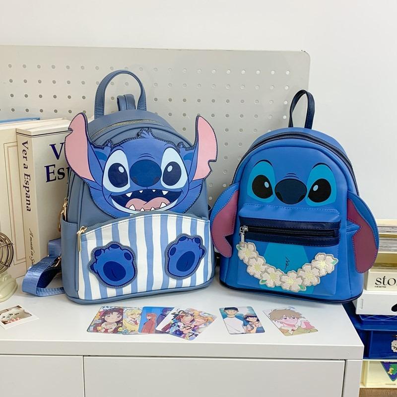 High-value Cute Street Storage Styling Backpack New Personalized Cartoon Blue Monster Girls Schoolbag