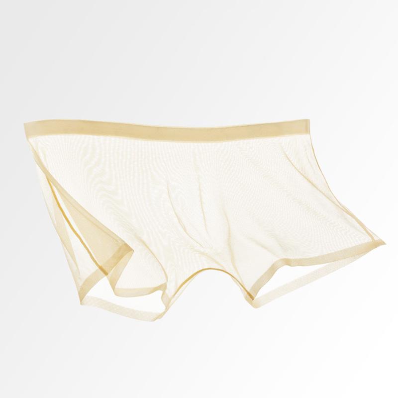 Atmungsaktive Herren-Unterwäsche, ultradünne Slips, Boxershorts, transparente Unterhose, durchsichtig