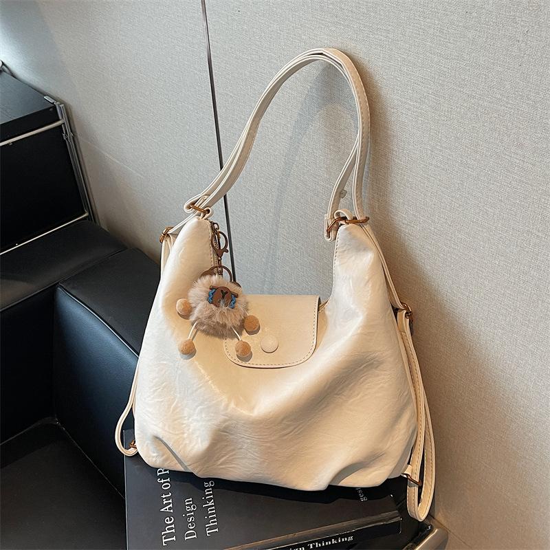 Premium Sense Retro Large-capacity Bag Women's New Casual Commuter Backpack Single Shoulder Tote Bag