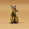 Couple Cat Ornament Vintage Brass Sculpture Art Piece Intertwined Loving Cats Artwork for Home Office Cat Statue Home Decoration