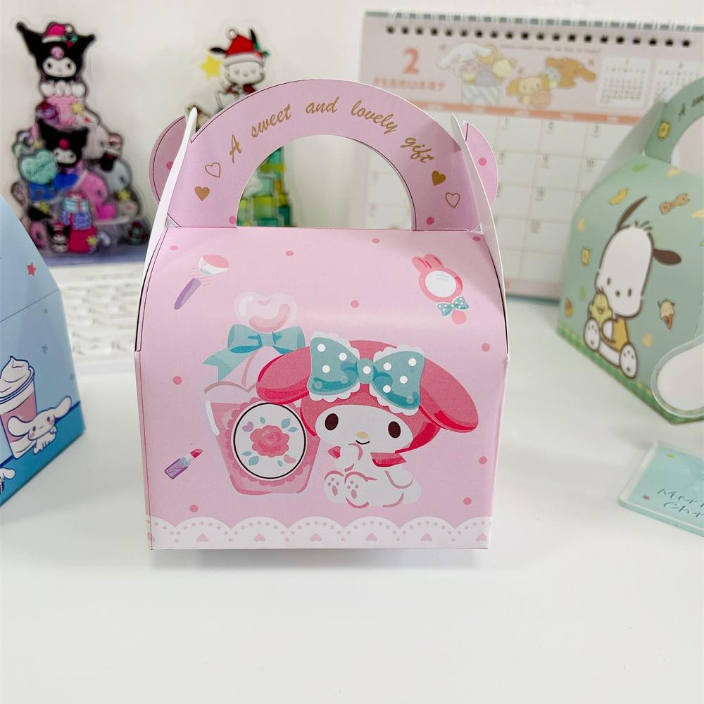 Cute Cartoon Handheld Gift Bag for Christmas, Candy, Snacks, and Wedding Favors. Perfect Packaging for Girls.