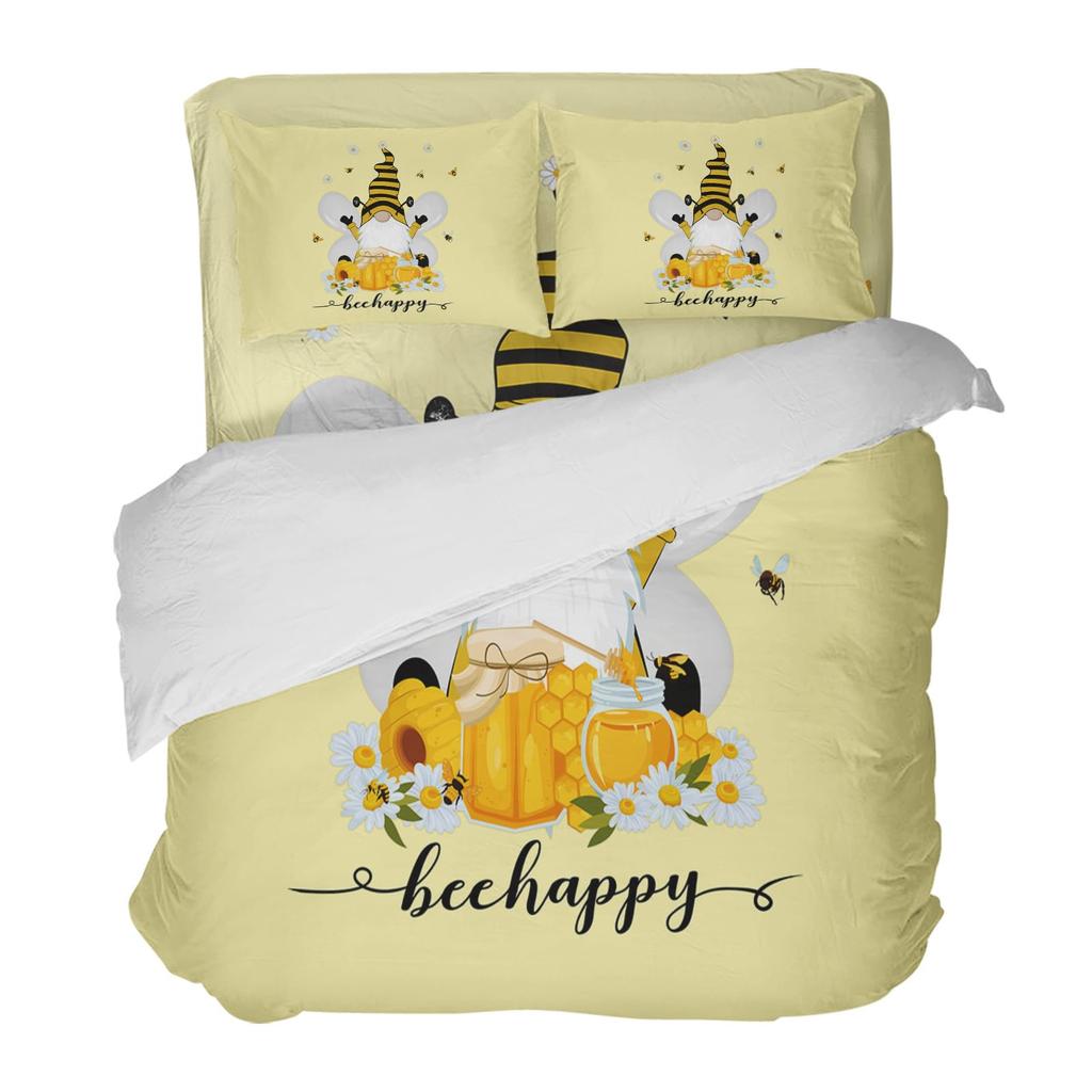 Honey Duvet Cover Sets For Kids Queen Size Quilt Covers Lightweight Down Bedroom Decor 2 Pillowcases 1 Duvet Cover No Comforter