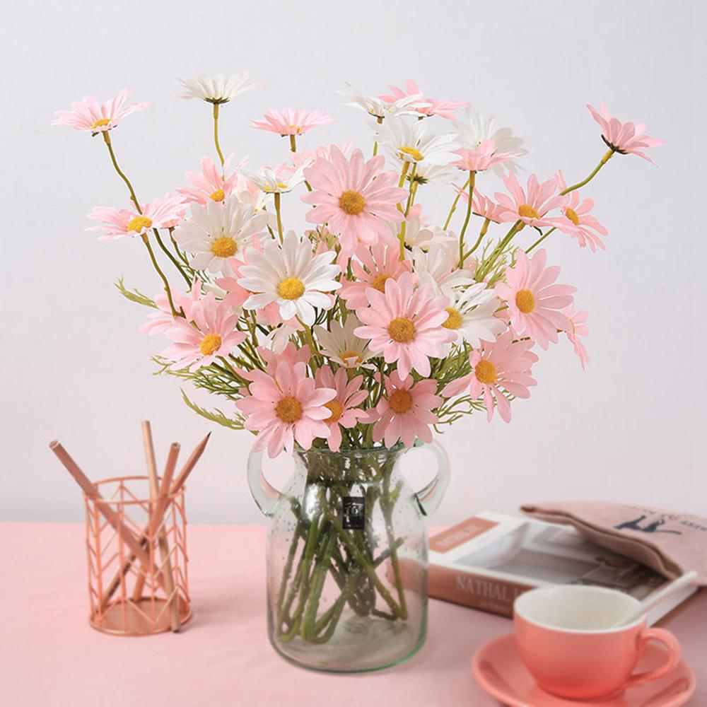 5/10Pieces Artificial Flowers Silk Daisy Bridal Bouquets Vase Home Wedding Garden Decoration DIY Gifts Fake Plants Accessories