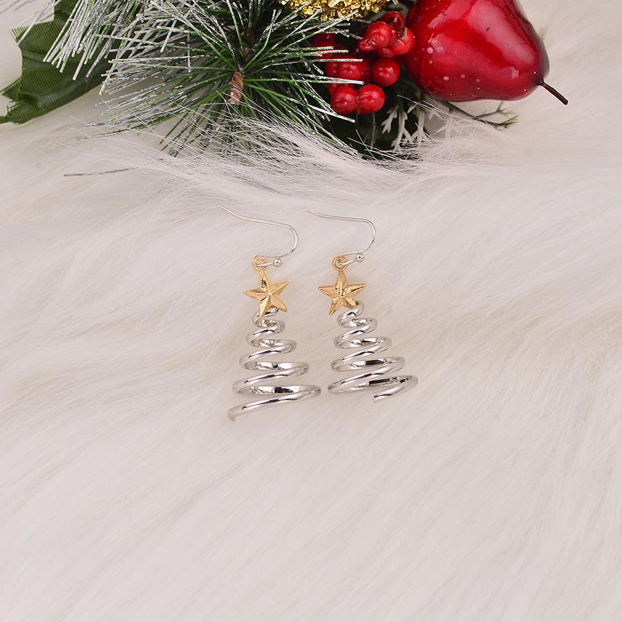European & American Creative Star Multi-Layer Christmas Tree Earrings - Stylish High-End Festive Jewelry