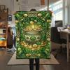 1Pc St.Patrick's Day Print Flannel Blanket, High Quality Comfortable for All Seasons, Home Decor, Warmth and Comfort, Perfect for Christmas Gifts W72