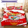 3pcs Custom Name S.L. Benfica Bedding Set Duvet Cover Closure Includes 1 Duvet Cover & 2 Pillowcases, Soft and Comfortable for All Seasons.