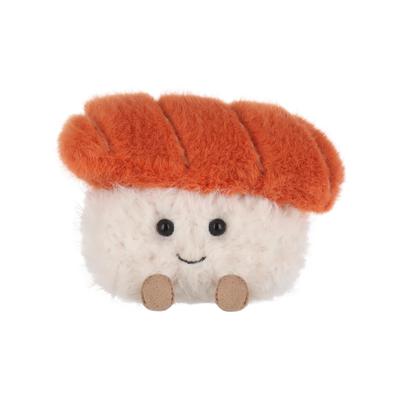 Apricot Lamb Salmon Sushi Plush Toy, Soft and Cute, Fluffy Salmon Sushi for Boys and Girls, 8cm