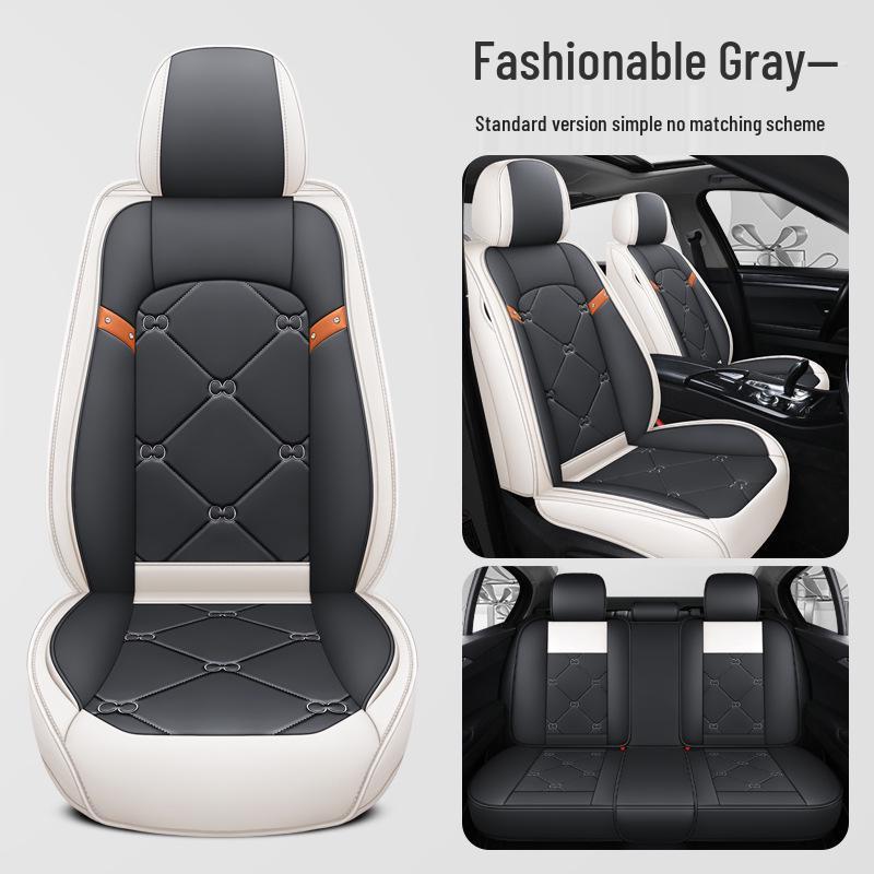 New All-Season Full Leather Cartoon Car Seat Cushion Cover