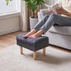 YMYNY Small Sponge Padded Wooden Shoe Living Dark JPHBD023BG Ottoman, Footstool, Ottoman, Chair, Seat, Footrest, Stool, Room, Bedroom, Entryway,