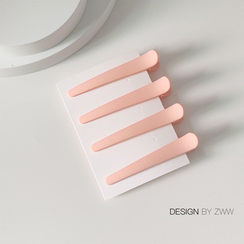 4Pcs/Set 7.8cm Barrettes Matte Solid Plastic Duckbill Hair Clips Hairpin No Trace Bangs Headwear Hair Accessories Women Girls