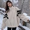 Lamb Plush Coat Women Autumn Winter Versatile Thick Warm Designer Niche Korean Style Versatile Cotton Apparel