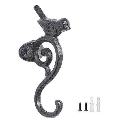Gancio Decorativo Singolo a Forma di Uccello Realizzato in Ferro Resistente per Montaggio a Parete