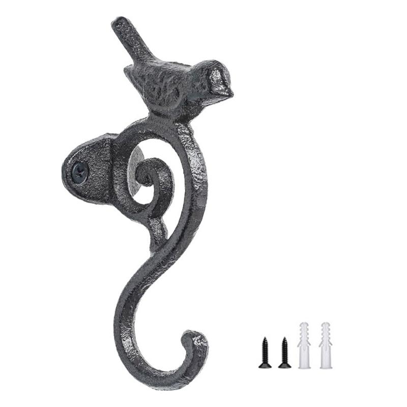 Декоративный одинарный крючок в форме птицы из прочного железа для настенного крепления 1